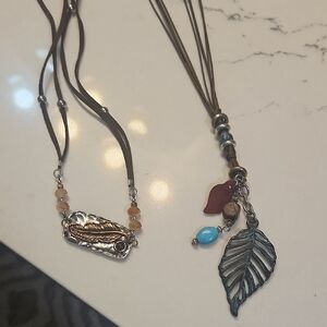 Bohemian Leaf Pendant Necklaces
